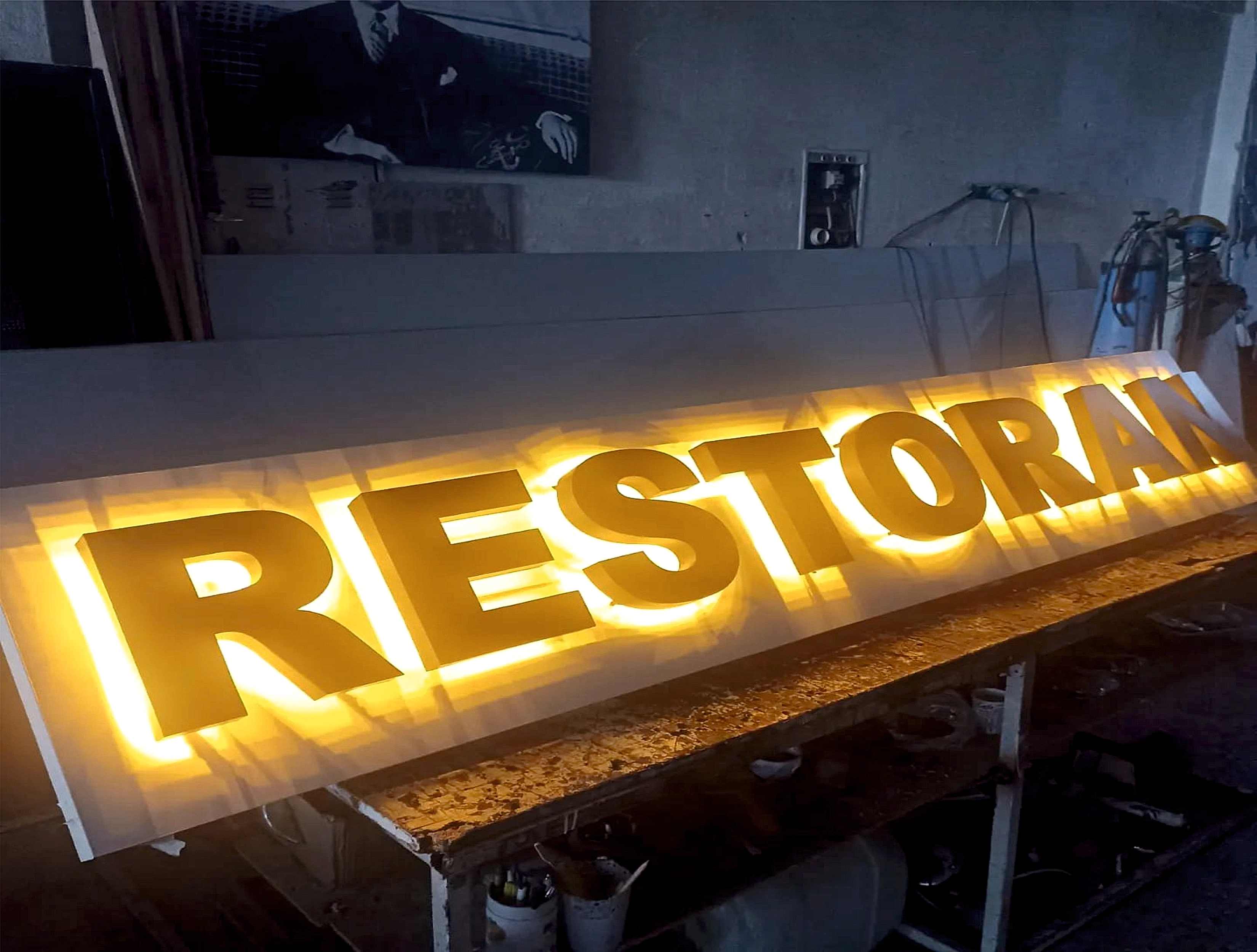 alüminyum isikli kutu harf tabela