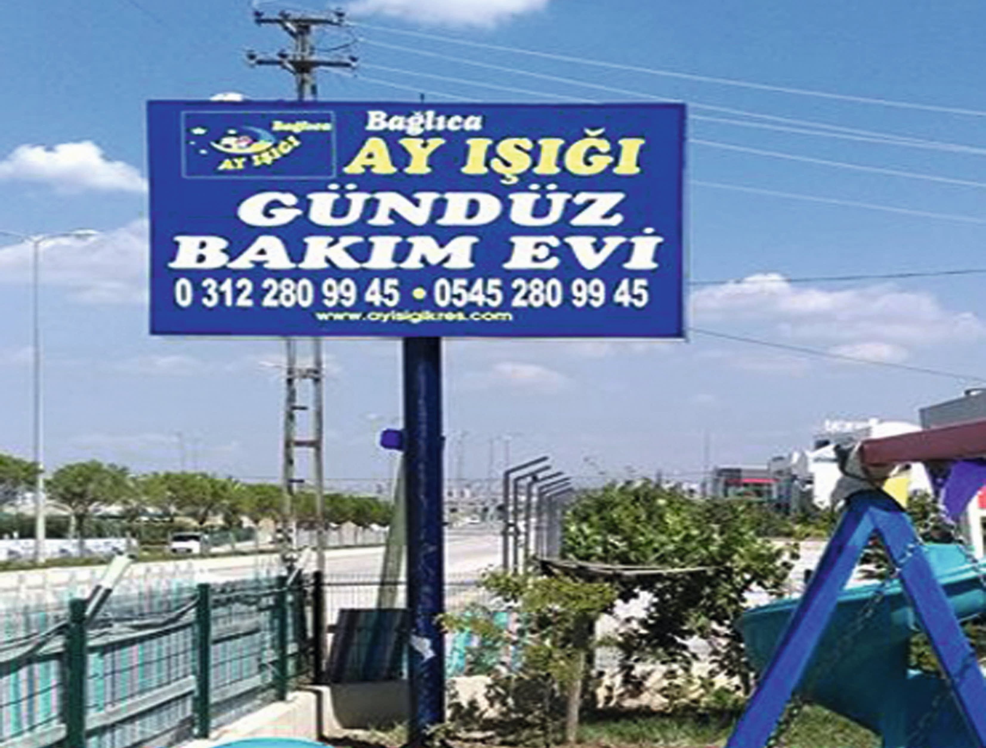 Boru üzeri ışıklı germe tabela